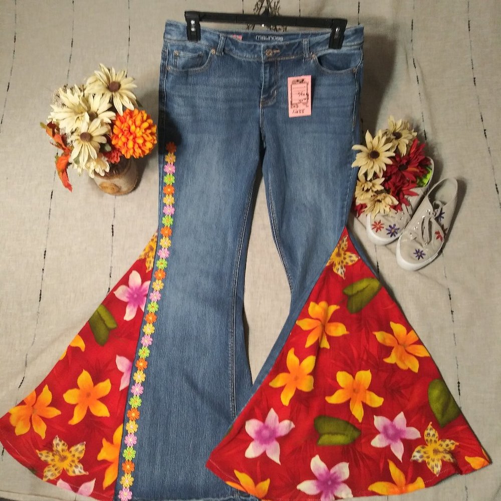 1288 Jeaniemade Size 11/12L Maurices Bell-Bottoms